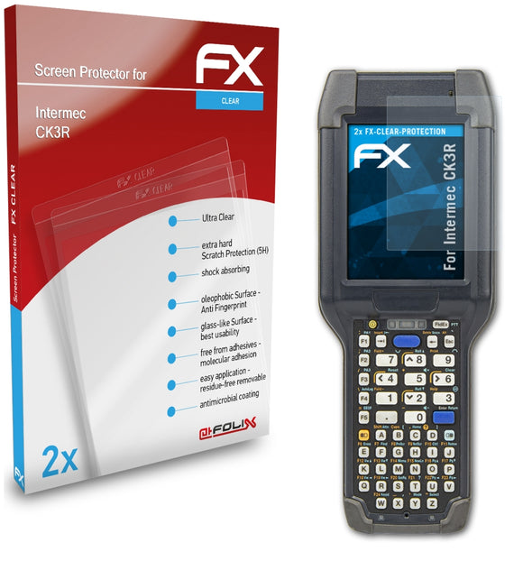 atFoliX FX-Clear Schutzfolie für Intermec CK3R