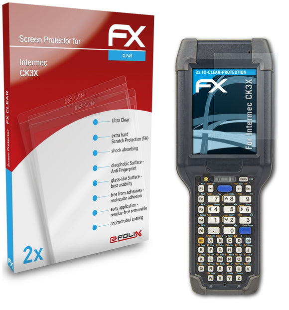 atFoliX FX-Clear Schutzfolie für Intermec CK3X