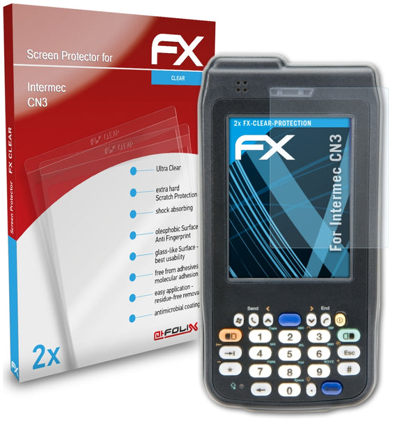 atFoliX FX-Clear Schutzfolie für Intermec CN3