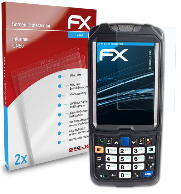 atFoliX FX-Clear Schutzfolie für Intermec CN50