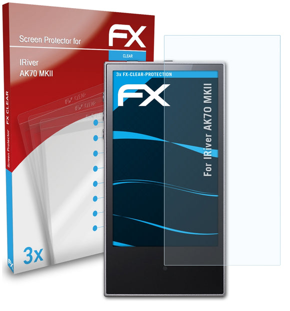 atFoliX FX-Clear Schutzfolie für IRiver AK70 MKII