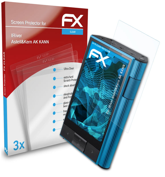 atFoliX FX-Clear Schutzfolie für IRiver Astell&Kern AK KANN