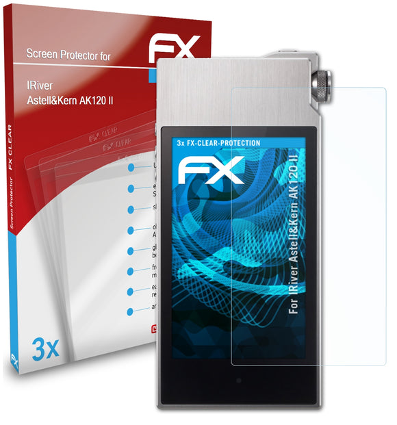 atFoliX FX-Clear Schutzfolie für IRiver Astell&Kern AK120 II