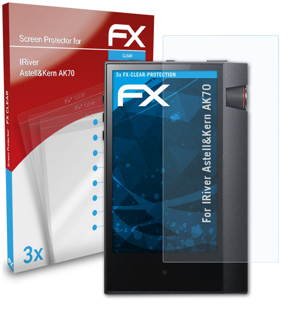 atFoliX FX-Clear Schutzfolie für IRiver Astell&Kern AK70