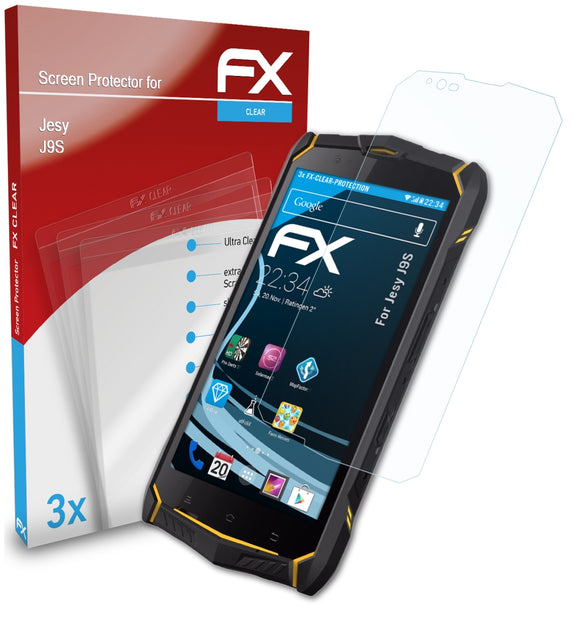 atFoliX FX-Clear Schutzfolie für Jesy J9S