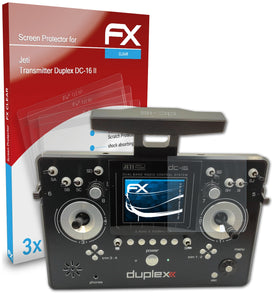 atFoliX FX-Clear Schutzfolie für Jeti Transmitter Duplex DC-16 II