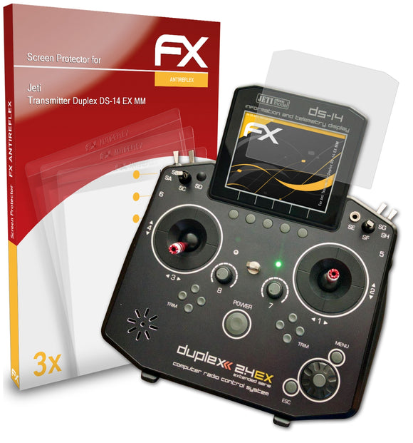 atFoliX FX-Antireflex Displayschutzfolie für Jeti Transmitter Duplex DS-14 EX MM