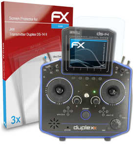 atFoliX FX-Clear Schutzfolie für Jeti Transmitter Duplex DS-14 II