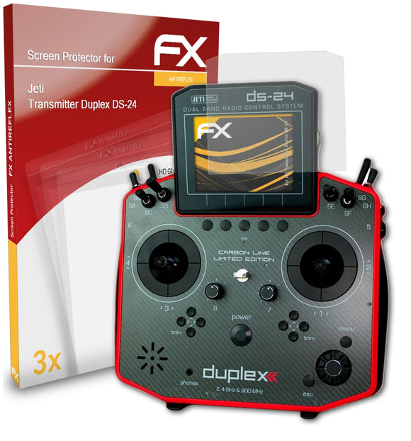 atFoliX FX-Antireflex Displayschutzfolie für Jeti Transmitter Duplex DS-24