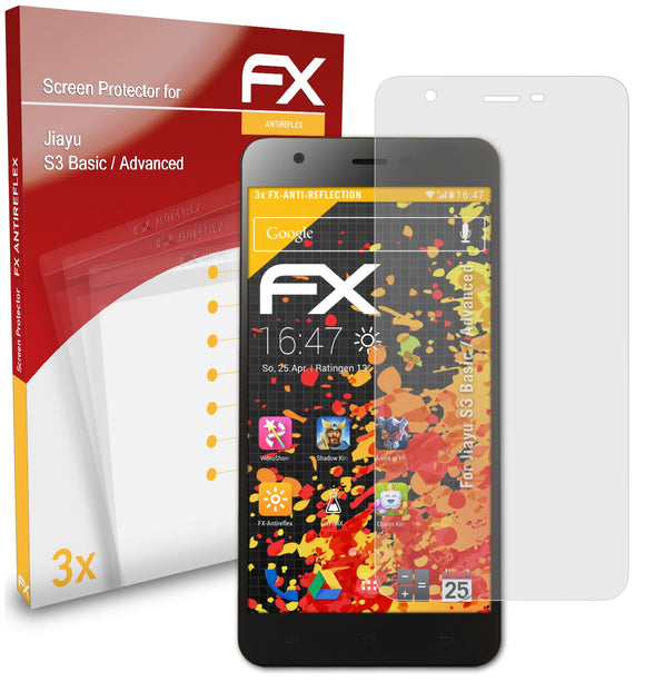 atFoliX FX-Antireflex Displayschutzfolie für Jiayu S3 (Basic / Advanced)