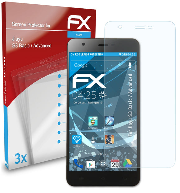 atFoliX FX-Clear Schutzfolie für Jiayu S3 (Basic / Advanced)