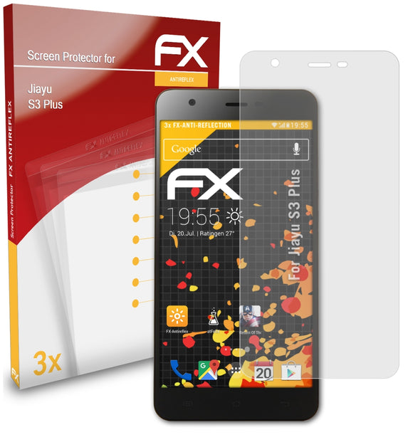 atFoliX FX-Antireflex Displayschutzfolie für Jiayu S3 Plus
