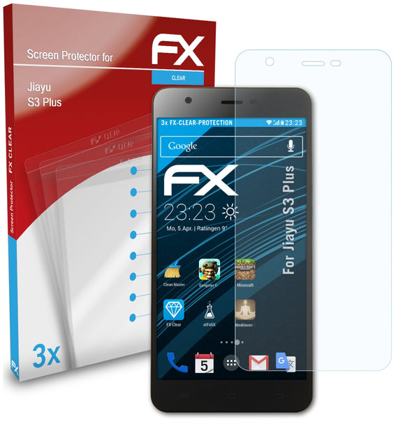 atFoliX FX-Clear Schutzfolie für Jiayu S3 Plus
