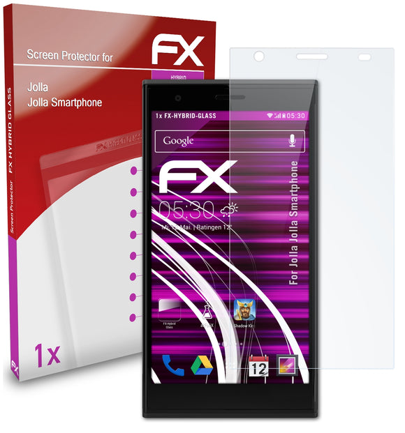 atFoliX FX-Hybrid-Glass Panzerglasfolie für Jolla Jolla Smartphone