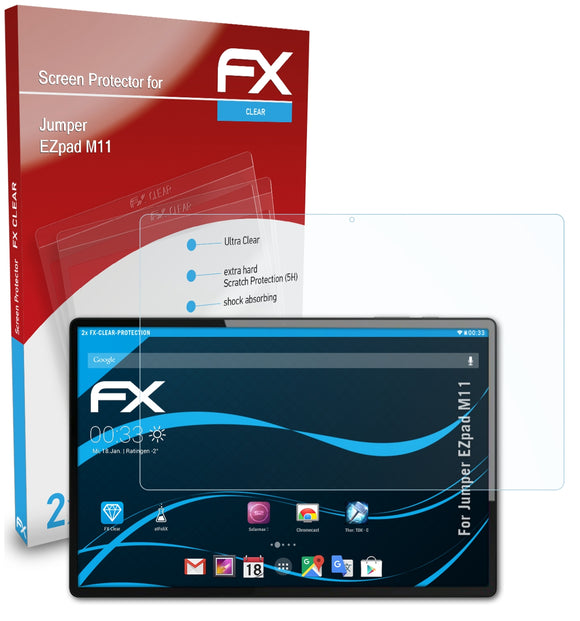 atFoliX FX-Clear Schutzfolie für Jumper EZpad M11