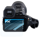 Schutzfolie atFoliX kompatibel mit JVC GC-PX100, ultraklare FX (3X)
