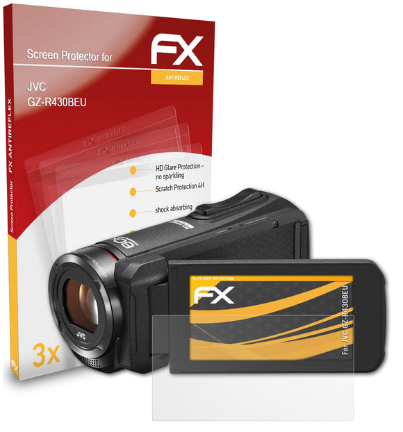 atFoliX FX-Antireflex Displayschutzfolie für JVC GZ-R430BEU