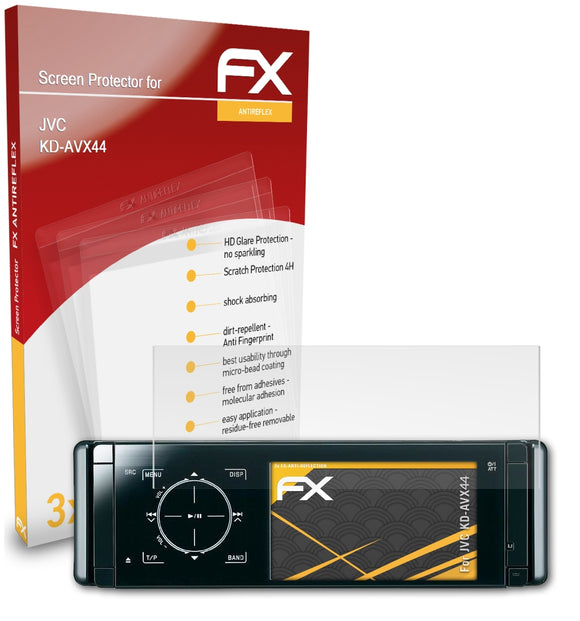 atFoliX FX-Antireflex Displayschutzfolie für JVC KD-AVX44