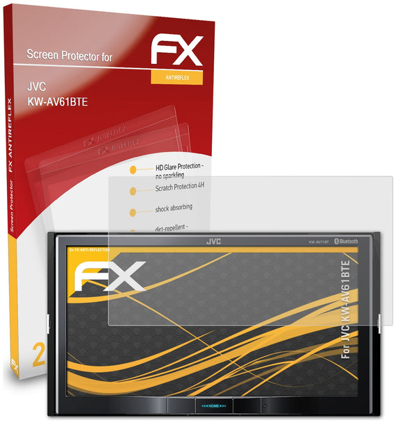 atFoliX FX-Antireflex Displayschutzfolie für JVC KW-AV61BTE