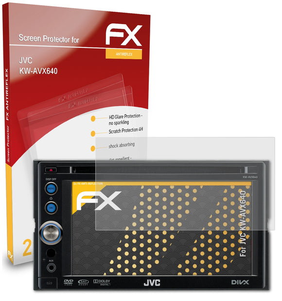atFoliX FX-Antireflex Displayschutzfolie für JVC KW-AVX640