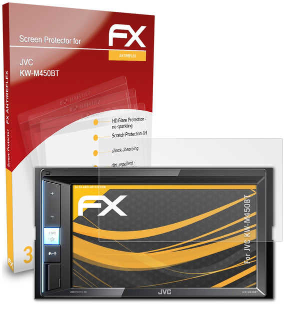 atFoliX FX-Antireflex Displayschutzfolie für JVC KW-M450BT