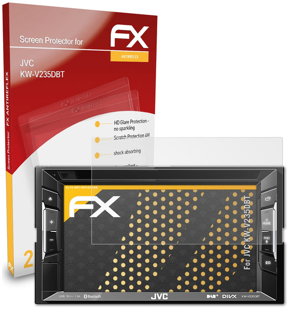 atFoliX FX-Antireflex Displayschutzfolie für JVC KW-V235DBT