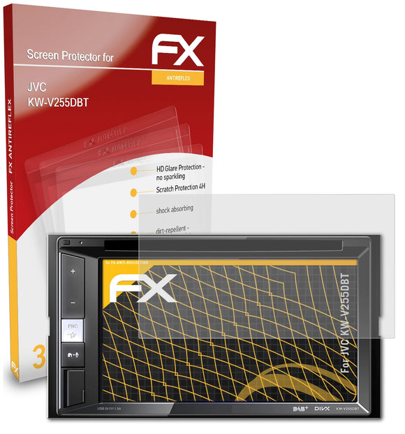 atFoliX FX-Antireflex Displayschutzfolie für JVC KW-V255DBT