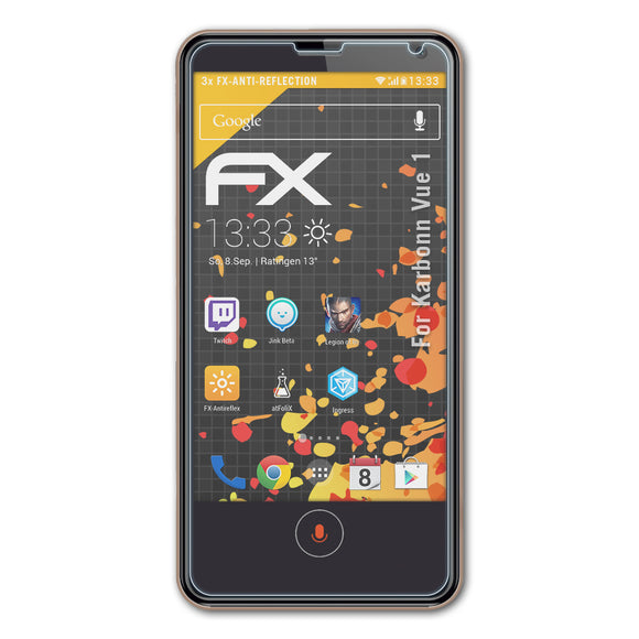 atFoliX FX-Antireflex Displayschutzfolie für Karbonn Vue 1