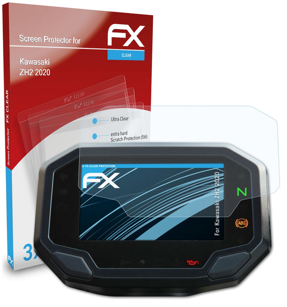 atFoliX FX-Clear Schutzfolie für Kawasaki ZH2 (2020)