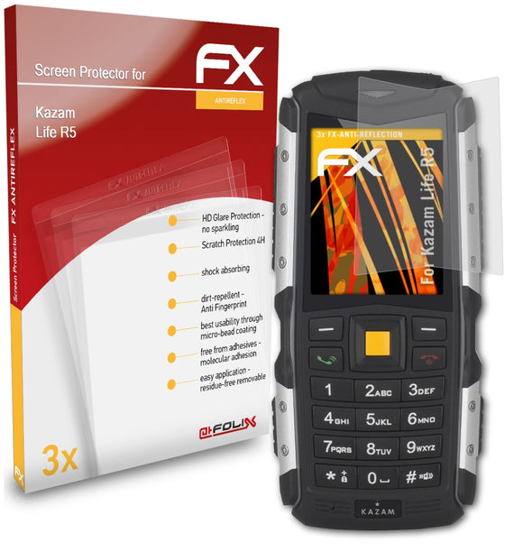 atFoliX FX-Antireflex Displayschutzfolie für Kazam Life R5