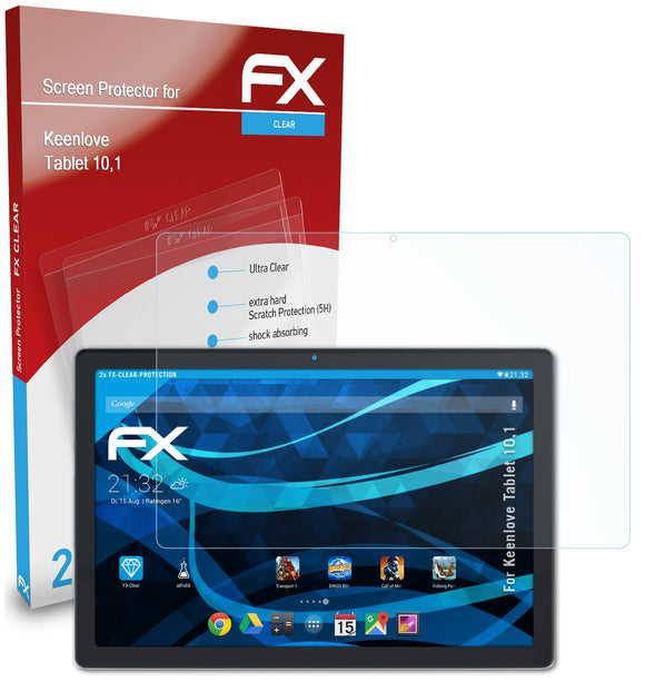 atFoliX FX-Clear Schutzfolie für Keenlove Tablet 10,1