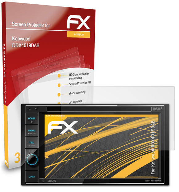 atFoliX FX-Antireflex Displayschutzfolie für Kenwood DDX4019DAB