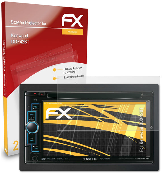 atFoliX FX-Antireflex Displayschutzfolie für Kenwood DDX42BT