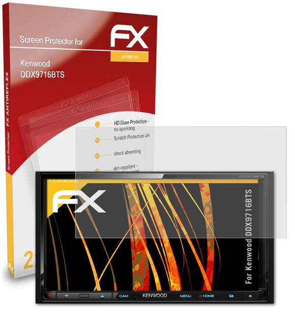atFoliX FX-Antireflex Displayschutzfolie für Kenwood DDX9716BTS