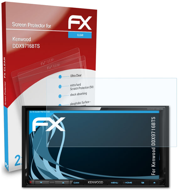 atFoliX FX-Clear Schutzfolie für Kenwood DDX9716BTS