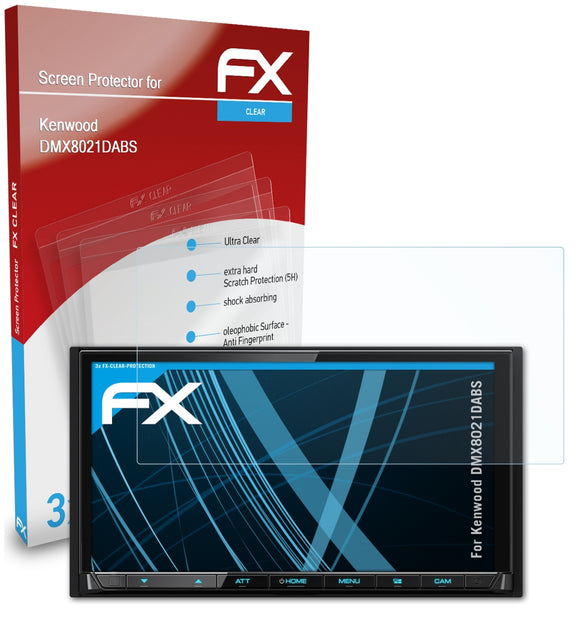 atFoliX FX-Clear Schutzfolie für Kenwood DMX8021DABS