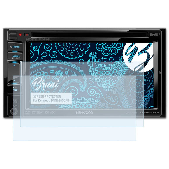 Bruni Basics-Clear Displayschutzfolie für Kenwood DNN6250DAB