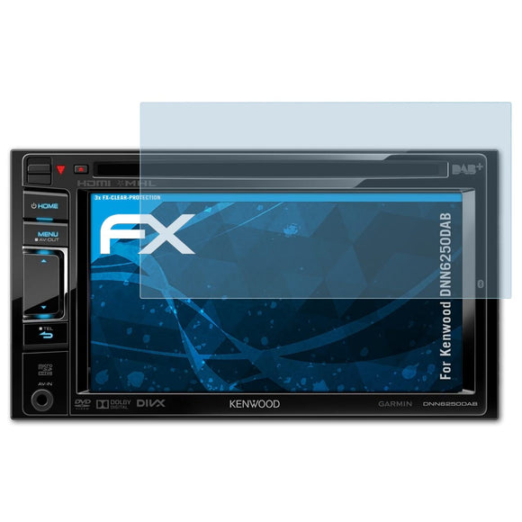 atFoliX FX-Clear Schutzfolie für Kenwood DNN6250DAB
