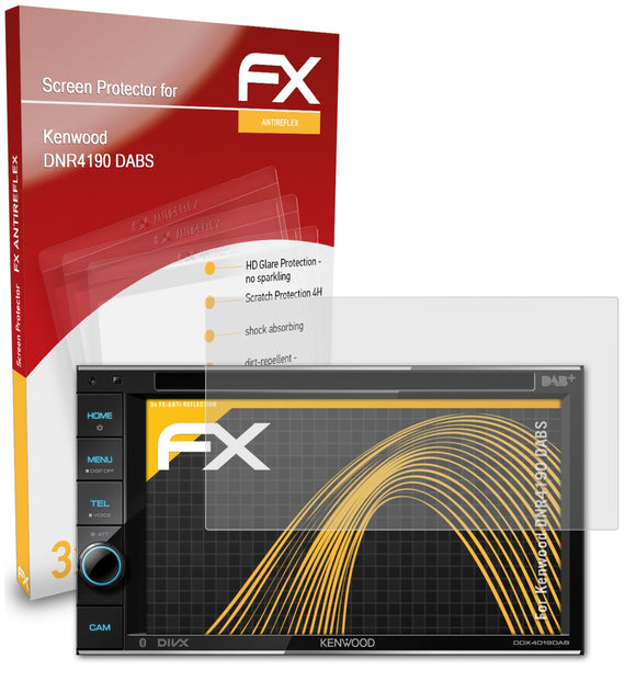 atFoliX FX-Antireflex Displayschutzfolie für Kenwood DNR4190 DABS