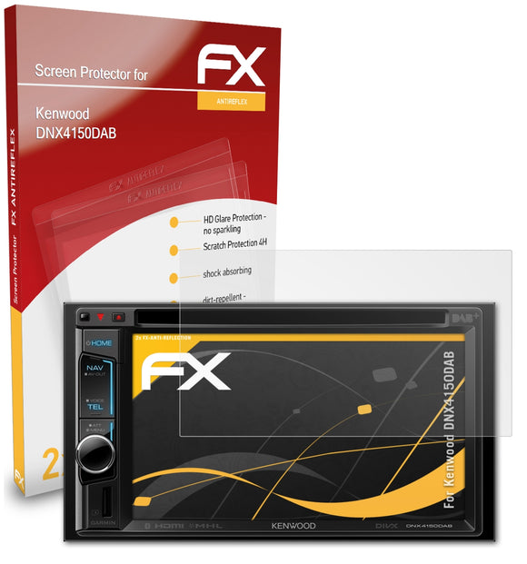 atFoliX FX-Antireflex Displayschutzfolie für Kenwood DNX4150DAB