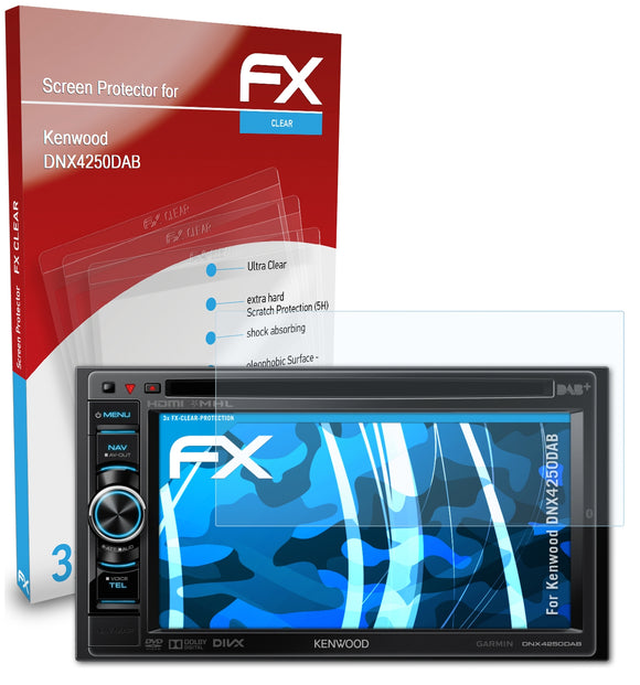 atFoliX FX-Clear Schutzfolie für Kenwood DNX4250DAB