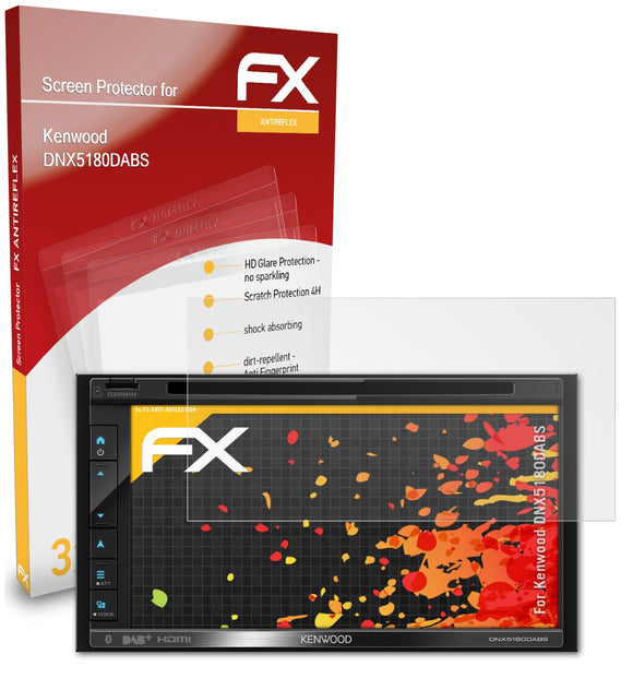 atFoliX FX-Antireflex Displayschutzfolie für Kenwood DNX5180DABS