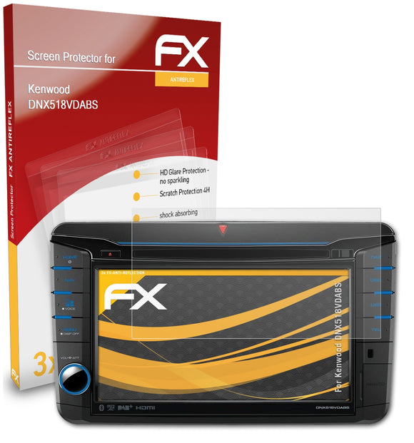 atFoliX FX-Antireflex Displayschutzfolie für Kenwood DNX518VDABS