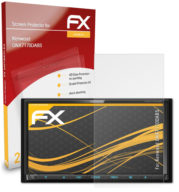 atFoliX FX-Antireflex Displayschutzfolie für Kenwood DNX7170DABS
