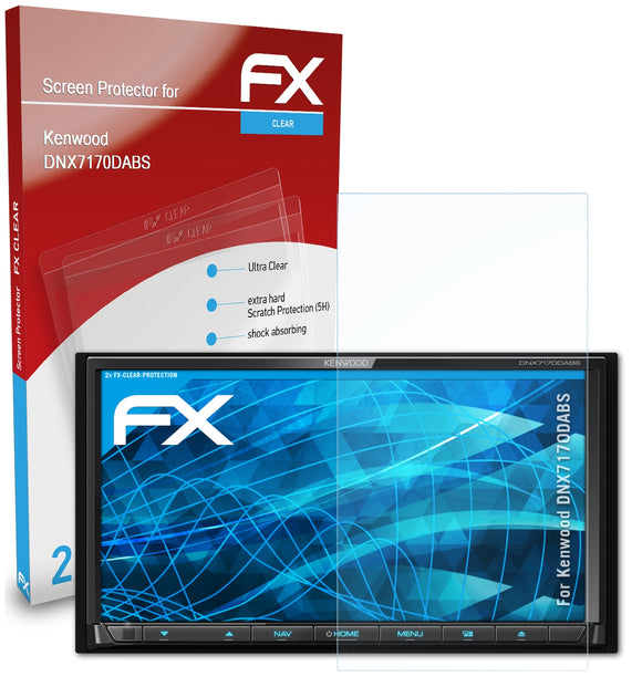 atFoliX FX-Clear Schutzfolie für Kenwood DNX7170DABS