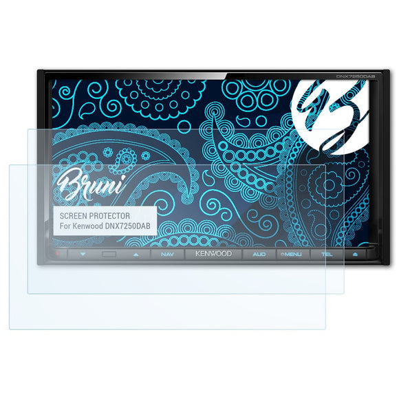 Bruni Basics-Clear Displayschutzfolie für Kenwood DNX7250DAB