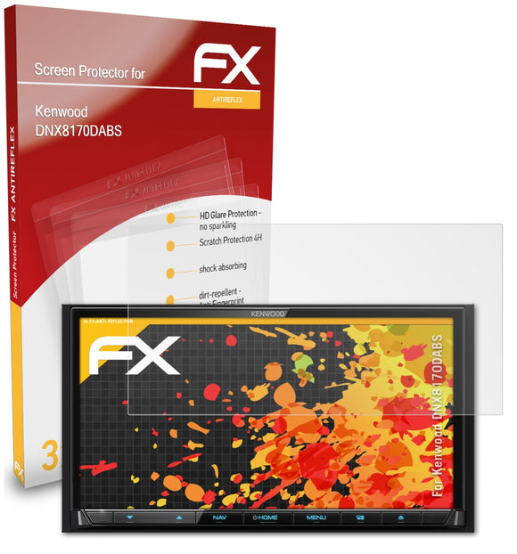 atFoliX FX-Antireflex Displayschutzfolie für Kenwood DNX8170DABS
