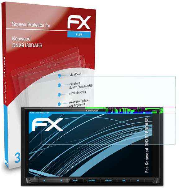 atFoliX FX-Clear Schutzfolie für Kenwood DNX9180DABS