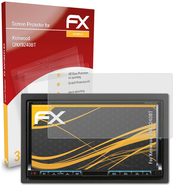 atFoliX FX-Antireflex Displayschutzfolie für Kenwood DNX9240BT
