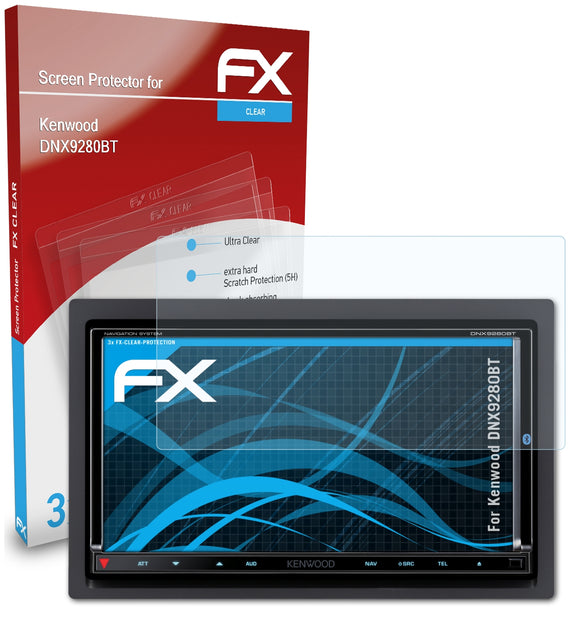atFoliX FX-Clear Schutzfolie für Kenwood DNX9280BT